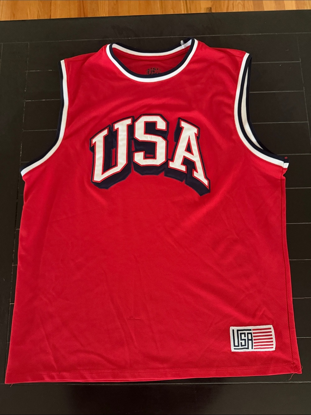 USA vintage men’s red tank top, size XL